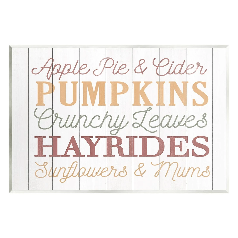 Stupell Industries Autumnal Fun Activities List Wall Plaque Art