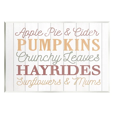 Stupell Industries Autumnal Fun Activities List Wall Plaque Art
