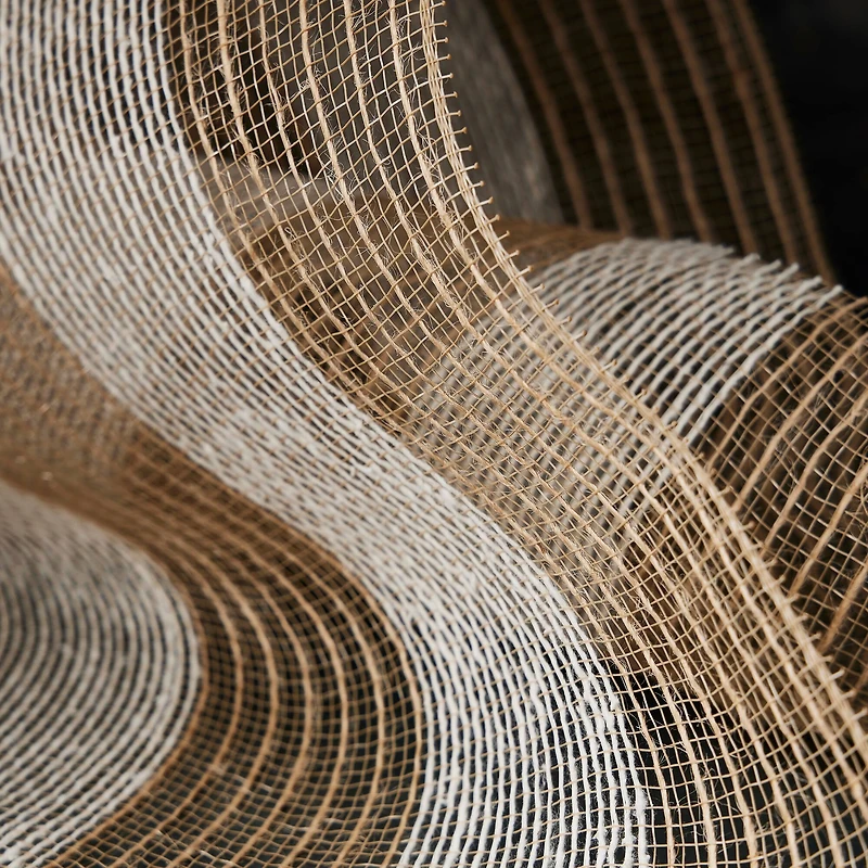 10" x 19ft. White & Natural Striped Mesh by Celebrate It™