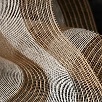 10" x 19ft. White & Natural Striped Mesh by Celebrate It™