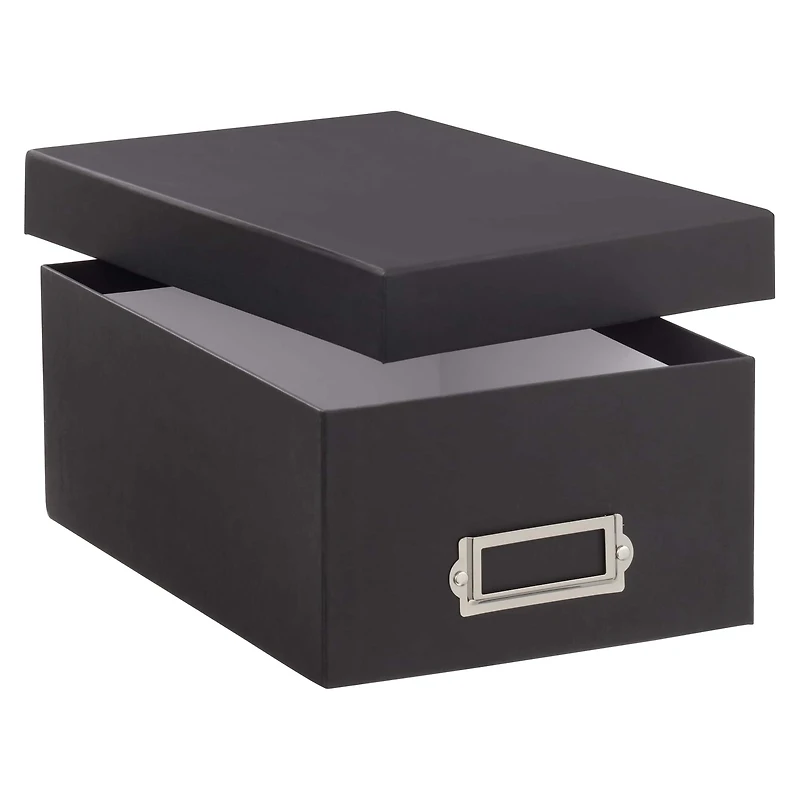 12 Pack: Black Photo Storage Box by Simply Tidy™