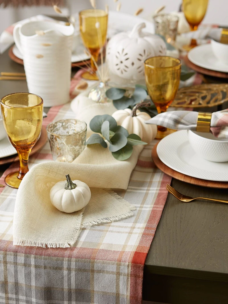 DII® 72" Plaid Thanksgiving Cozy Picnic Table Runner