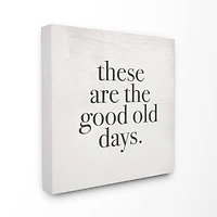 Stupell Industries These Are The Good Old Days Family Home Word Design Canvas Wall Art