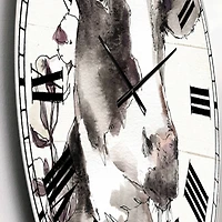 Designart 'Cow Portrait Country Life Farmhouse Wall Clock