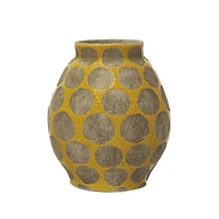 Hello Honey® 9'' Terra Cotta Vase with Wax Relief Dots