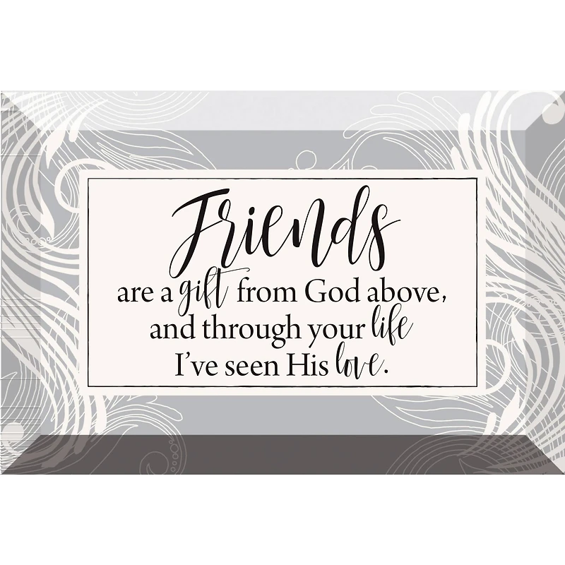 Friends Are a Gift Glass Plaque with Easel