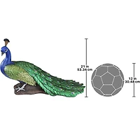 Design Toscano 21" The Regal Peacock Garden Sculpture