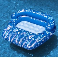 Swimline 58" Inflatable Tropical Blue Double Pool Lounger