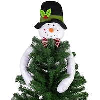 25" Unlit Plush Snowman Christmas Tree Topper