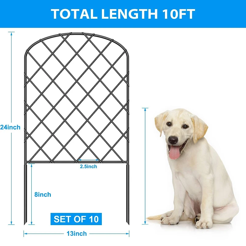 NEX™ Metal Rhombic Pet Guard & Garden Stake Fence