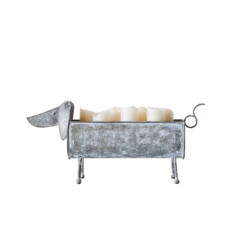 Hello Honey® 19" Dog Shaped Decorative Metal Planter