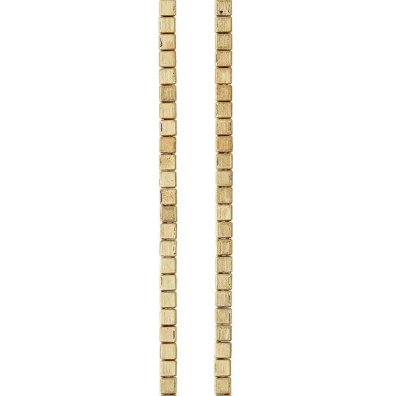 12 Packs: 2 ct. (24 total) Hamilton Gold Antique Cube Beads, 4mm by Bead Landing™