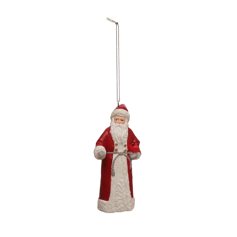 4.5" Classic Santa with Cardinal Ornament by Ashland®