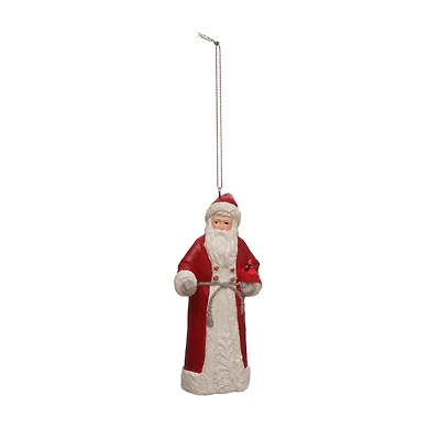4.5" Classic Santa with Cardinal Ornament by Ashland®