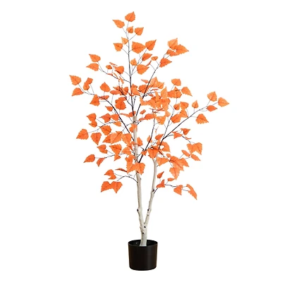 4ft. Autumn Paper Birch Artificial Fall Tree