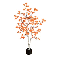 4ft. Autumn Paper Birch Artificial Fall Tree