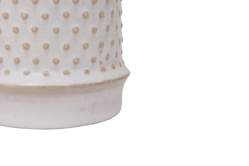 Hello Honey® White Hobnail Pattern Stoneware Mug Set