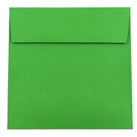 JAM Paper 6.5" x 6.5" Green Square Colored Invitation Envelopes, 25ct.