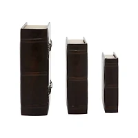 Dark Brown Traditional Wood Box Set