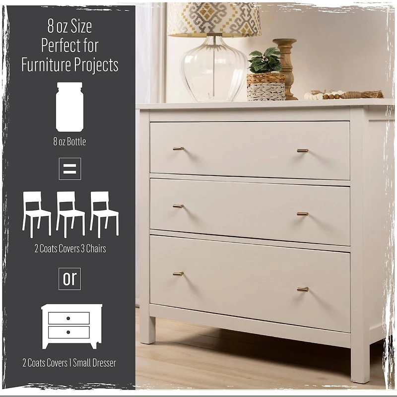 FolkArt® Home Decor™ White & Tan Chalk Paint with Brushes Kit