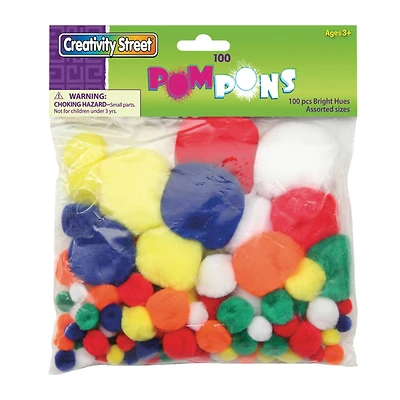 Creativity Street® Colorful Pom Pons, 100ct.