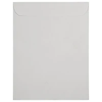 JAM Paper 12" x 15" Light Gray Kraft Open End Recycled Envelopes with Peel & Seal Closure