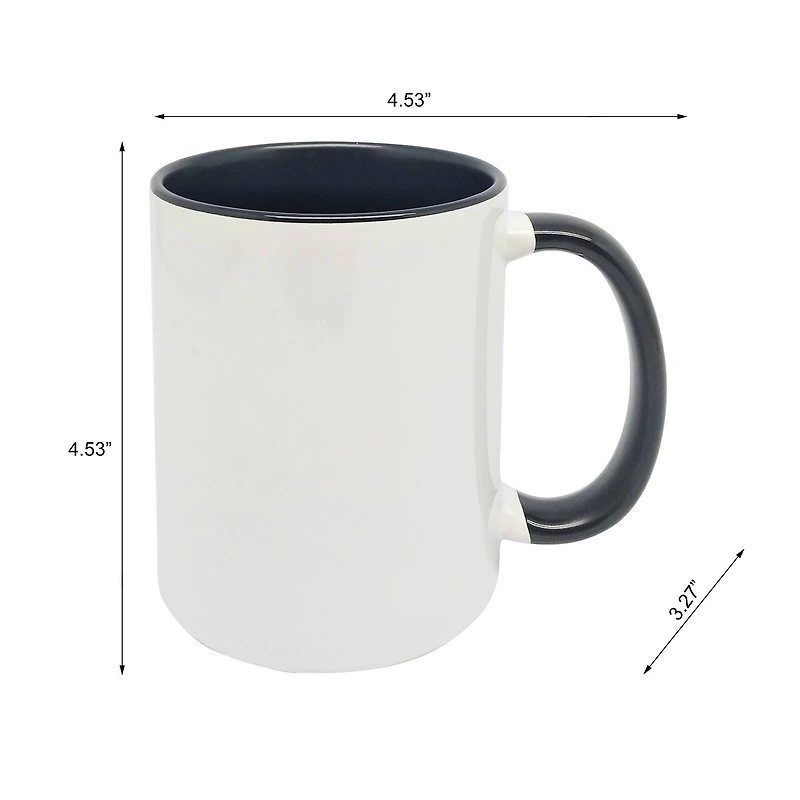 11.8oz. 2-Tone Ceramic Sublimation Mugs, 6ct. by Make Market®