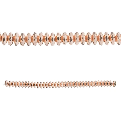 Rose Gold Hematite Lentil Beads, 8mm by Bead Landing™