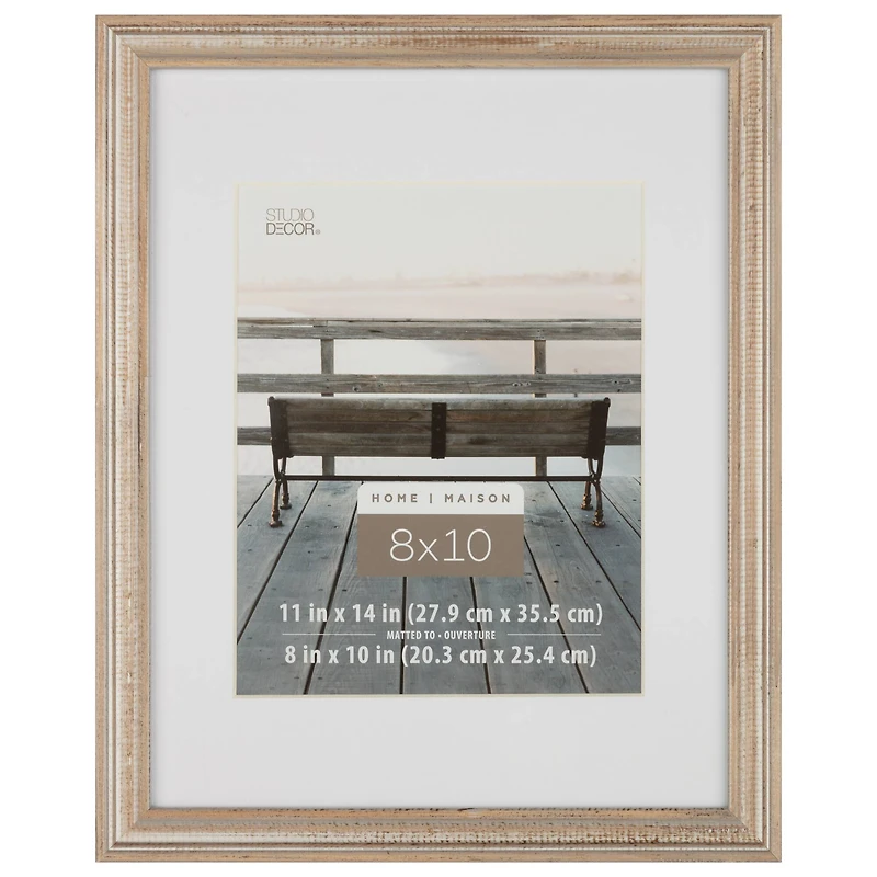 Home Champagne Wooden Frame with Mat by Studio Décor