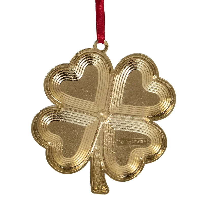Green & Gold Luck of the Irish Clover Ornament