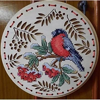 MP Studia Winter Guest Cross Stitch on Wood Kit