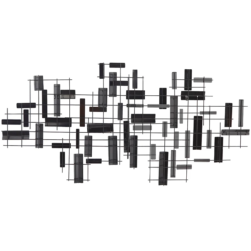 CosmoLiving by Cosmopolitan 60" Metal 3D Stripes Geometric Wall Décor