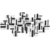 CosmoLiving by Cosmopolitan 60" Metal 3D Stripes Geometric Wall Décor