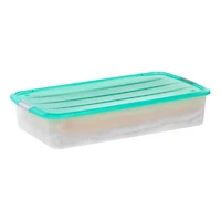 IRIS® 50qt. Mint Green & Clear Underbed Storage Box with Latching Lid