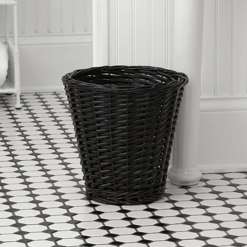 Household Essentials 7" Woven Wicker Waste Basket