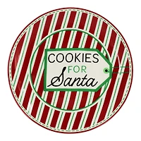 8.5" Red & White Cookies for Santa Ceramic Plate by Ashland®