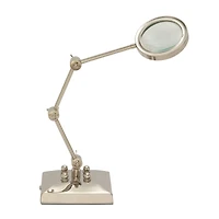 Silver Aluminum Traditional Magnifying Glass, 20" x 6" x 6"