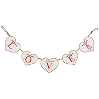 32" Valentine's Day LOVE Hearts Metal Banner