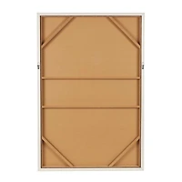 33" x 49" Brown Polyester Abstract Framed Wall Art with Tan Ribbed Arches