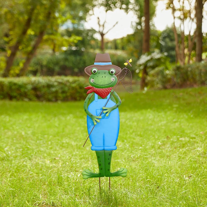 Glitzhome® 36" Metal Standing Frog Yard Stake