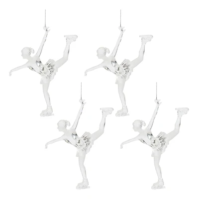 Clear Acrylic Ice Skater Ornaments, 4ct.