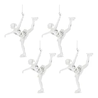 Clear Acrylic Ice Skater Ornaments, 4ct.