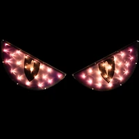 42" Lighted Purple & Black Eyes Halloween Window Silhouette Decoration