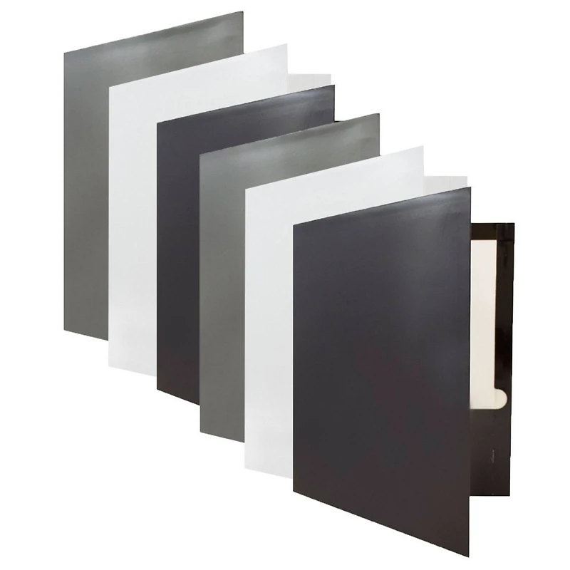 JAM Paper Business Glossy Laminated Two Pocket Folders, 6ct.