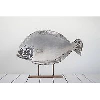 Hello Honey® Magnesia Halibut Fish on Metal Stand, 30" x 22.5"
