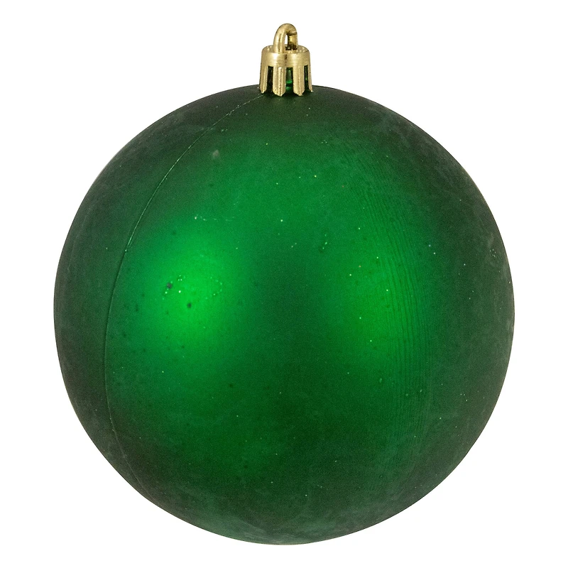 12ct. 4" 4-Finish Green Shatterproof Ball Ornaments