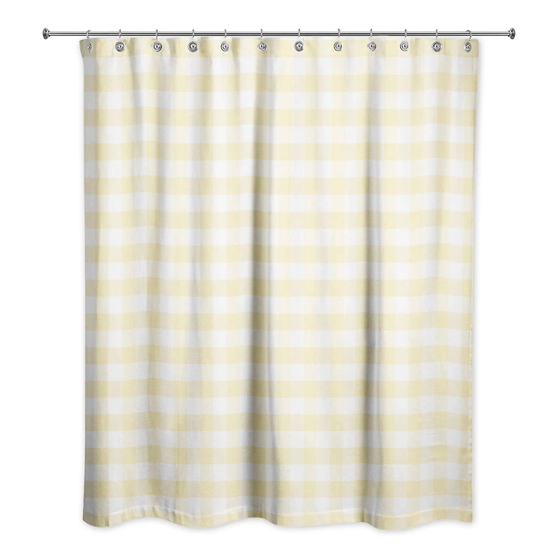 Yellow Buffalo Check 71" x 74" Shower Curtain
