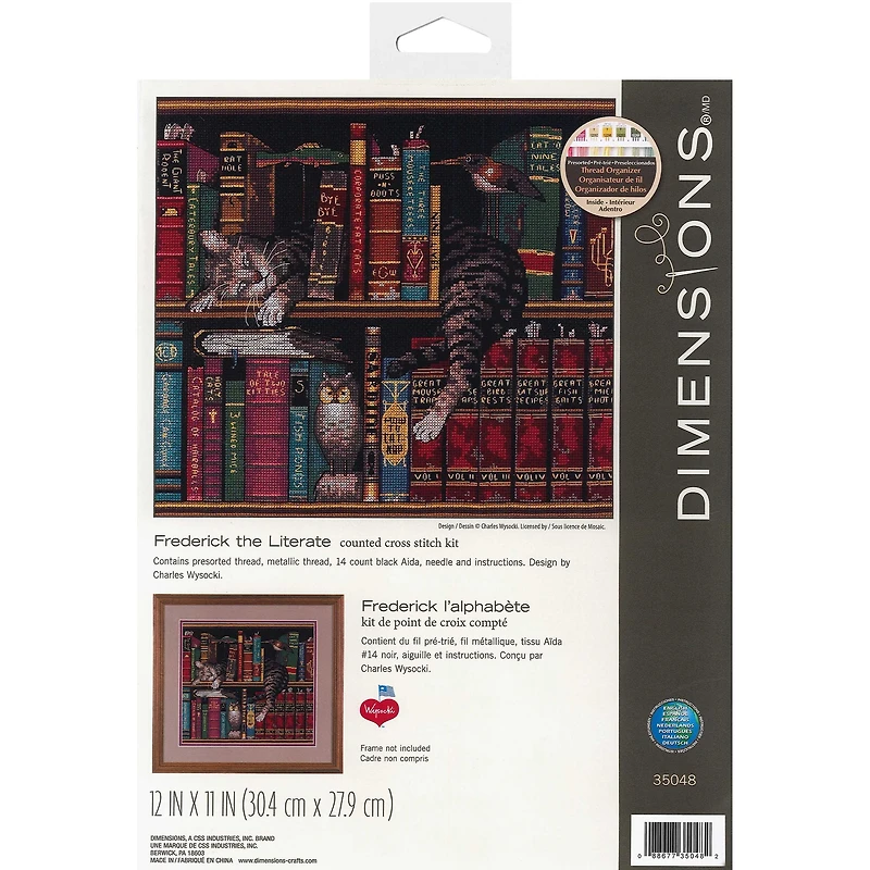 Dimensions® Frederick the Literate Counted Cross Stitch Kit