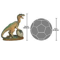 Design Toscano 14.5" The Egg & Raptor Dinosaur Statue