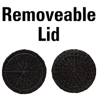 Household Essentials 19" Woven Hyacinth Storage End Table